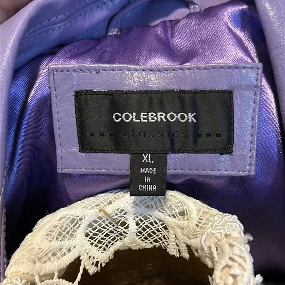 Colebrook Purple Leather Jacket - Picture 2 of 8